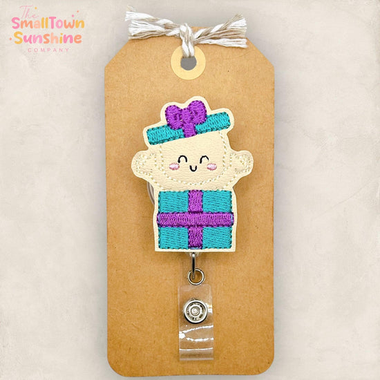 Birthday Present Baby Retractable Badge Reel: L&D Nurse ID Holder, Name Tag, Topper, Coworker Gift, Lanyard, MRI Safe, Heavy Duty Options