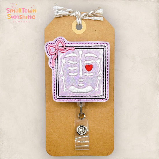 Skeleton Xray Frame Retractable Badge Reel: Xray Technician ID Holder, Name Tag, Topper, Coworker Gift, Lanyard, MRI Safe, Heavy Duty Option