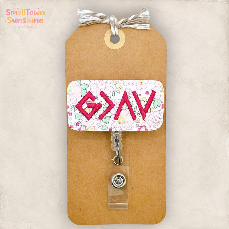 God Is Greater Than Highs & Lows Retractable Badge Reel: ID Holder, Name Tag, Topper, Coworker Gift, Lanyard, MRI Safe, Heavy Duty Options