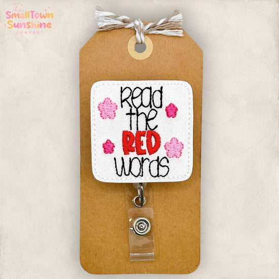 Read the Red Words Retractable Badge Reel: Christian ID Holder, Name Tag, Topper, Coworker Gift, Lanyard, MRI Safe, Heavy Duty Options