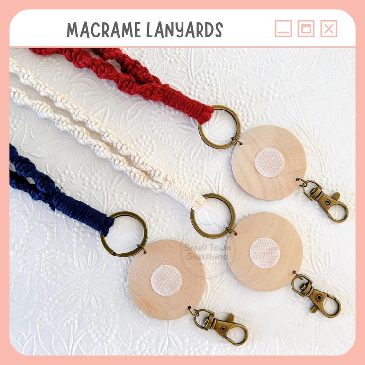 Interchangeable Macrame Lanyard: Lightweight Teacher ID Holder, Lanyard for Badge & Keys, Event Staff Badge Holder, Coworker Gift