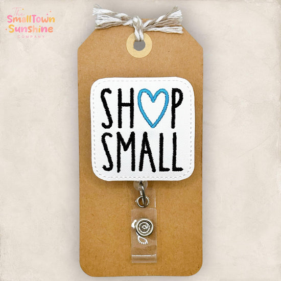 Shop Small Retractable Badge Reel: ID Holder, Name Tag, Swappable Topper, Coworker Gift, Lanyard, MRI Safe, Heavy Duty Option