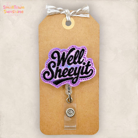 Well Sheeyit Retractable Badge Reel: Sassy ID Holder, Name Tag, Swappable Topper, Coworker Gift, Lanyard, MRI Safe, Heavy Duty Options