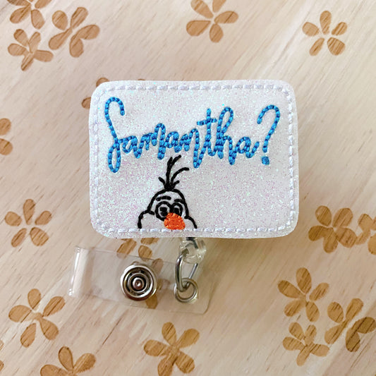 Samantha? Removable Badge Topper